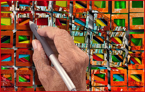 DIGITAL DOODLE (4 image composite)